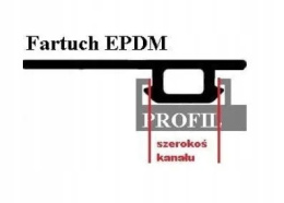 Fartuch EPDM Z klipsem systemowym paroszczelny 0,75mm wewnetrzny od 100 do 700 mm - 25 m.b..